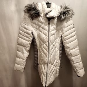 Zeroxposur Black Label white detachable faux fur hood winter coat